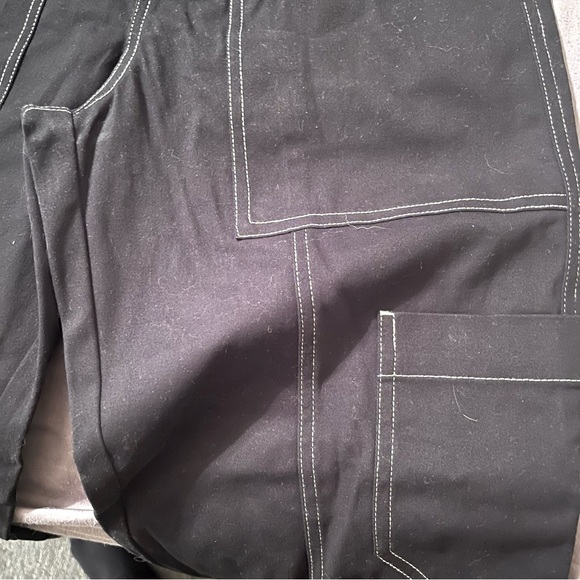 White Threaded Cargo Pants - Picture 3 of 8